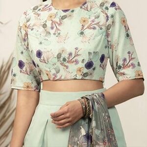 Mint Green - Wide Leg Palazzo (House of Indya - Payal Singhal)